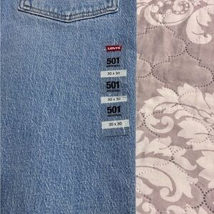 Levi's Light Blue Denim 501 Back Pocket Jeans